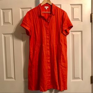 J.Jill Love Linen orange dress